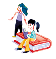 Deux enfants qui lisent un livre